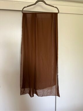 Brown chiffon shawl shoulder wrap- sheer shawl for formal dress wedding guest